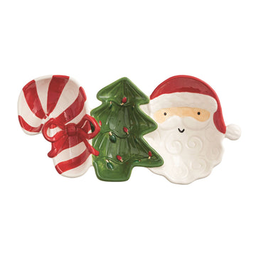 Christmas Triple Tidbit Dish