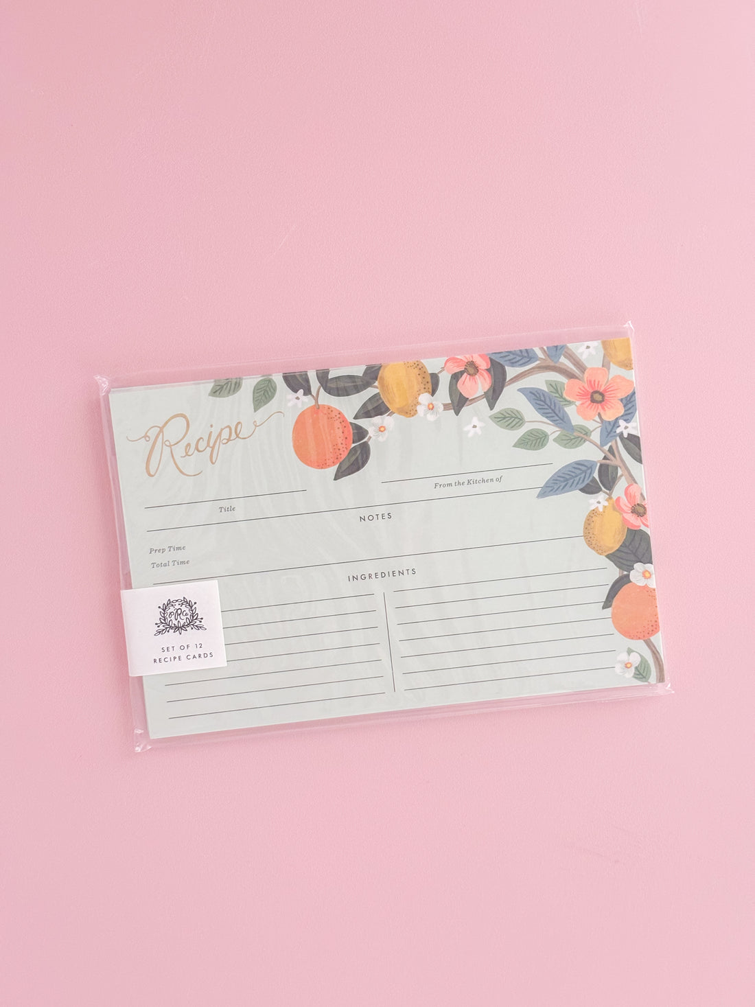 Rifle Paper Co Citrus Grove Recipe Cards
