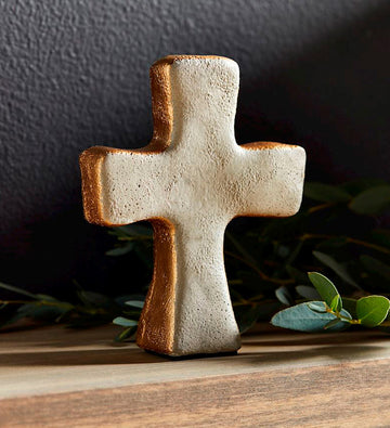 Concrete And Gold Cross Sitter