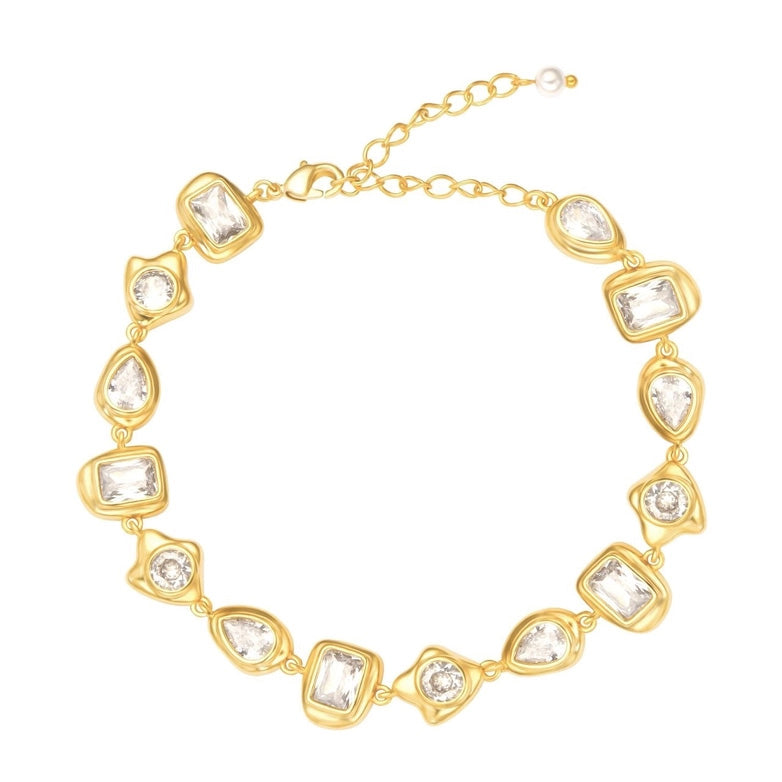 Coralie 18k Bezel Bracelet