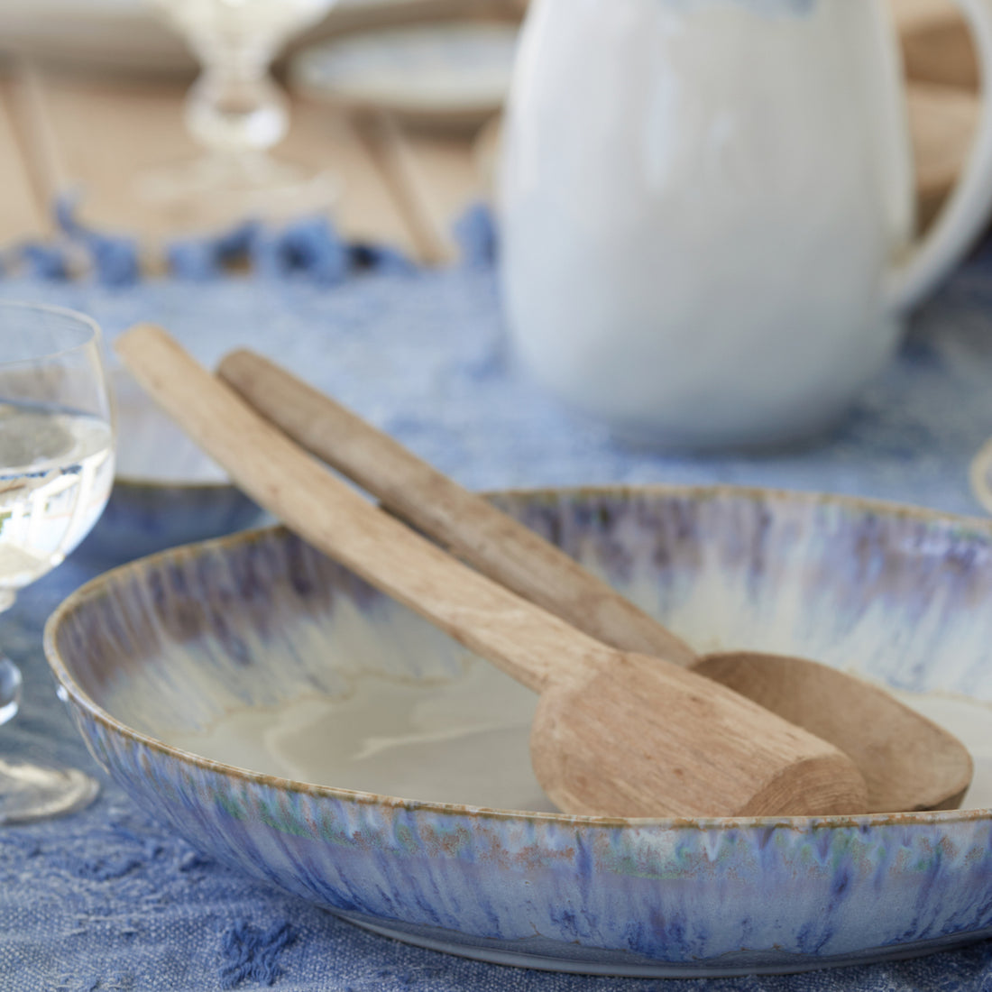 Costa Nova Brisa Blue Pasta Serving Bowl