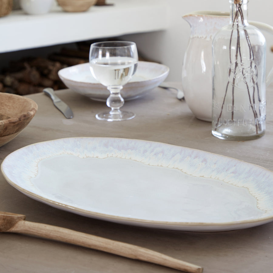 Costa Nova Brisa White Large Oval Platter