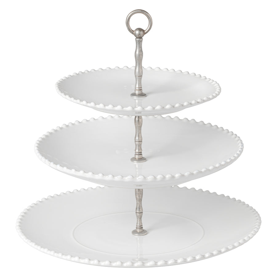 Costa Nova Pearl White Tiered Stand