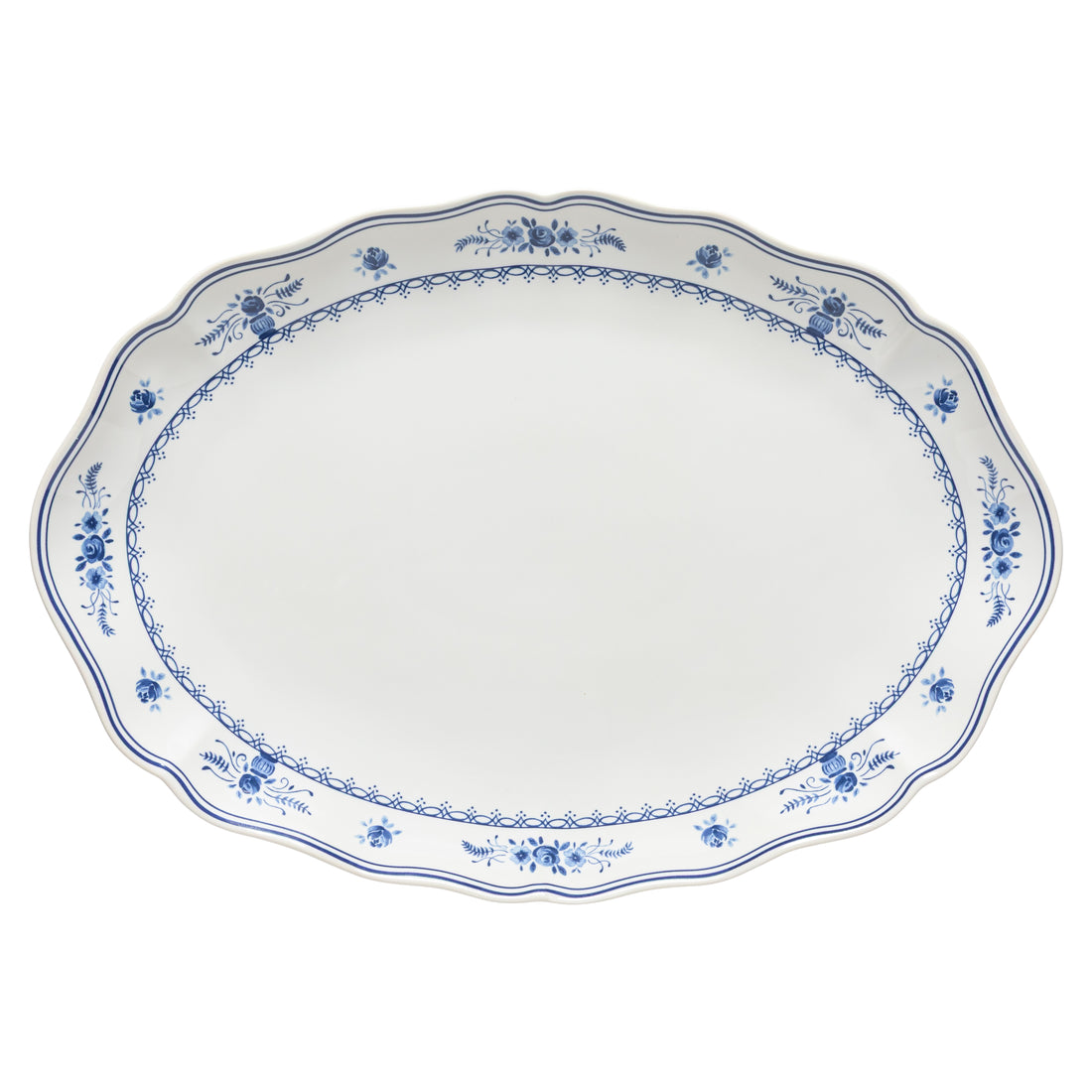 Costa Nova Vila Blue And White Floral Large Oval Platter