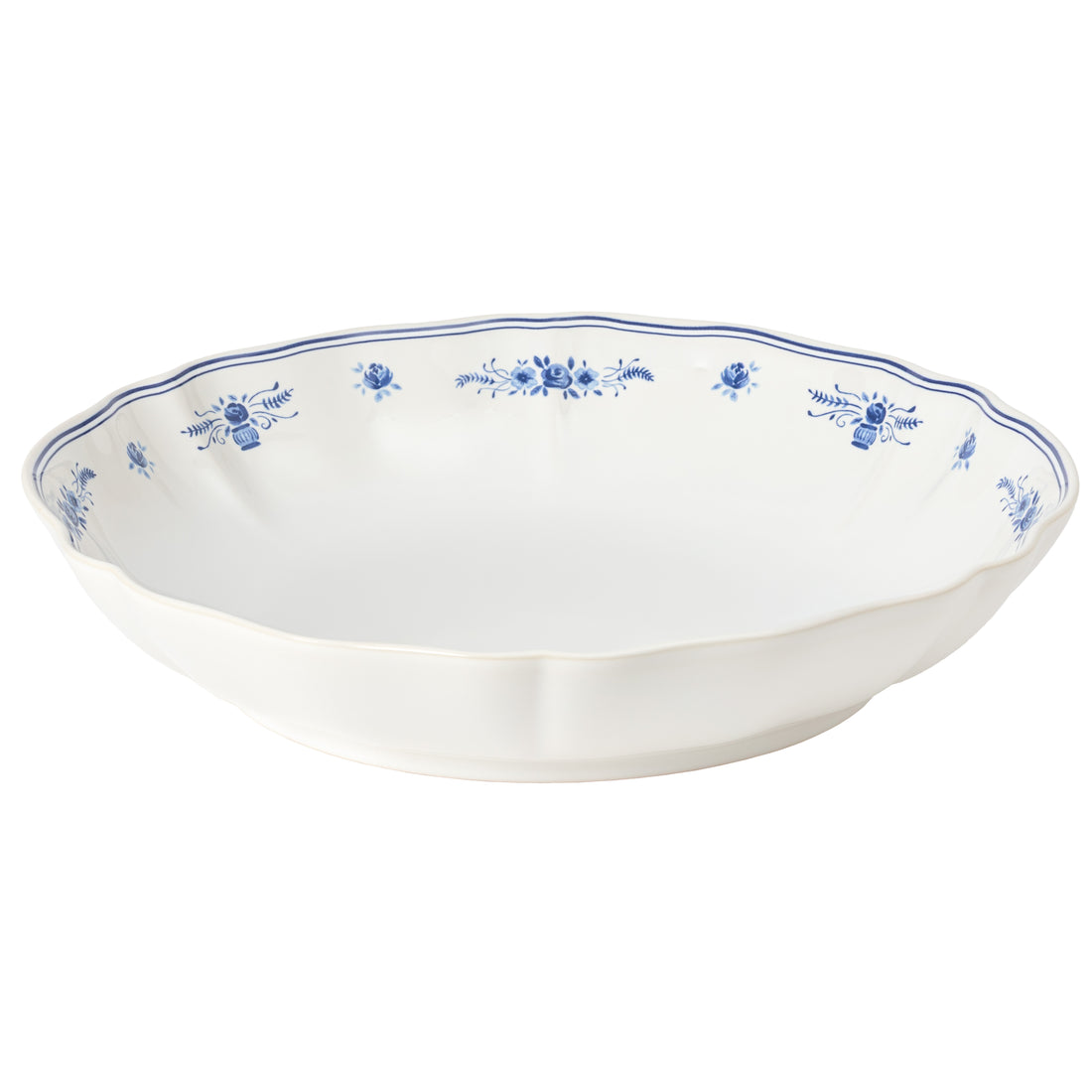 Costa Nova Vila Blue And White Floral Pasta Serving Bowl