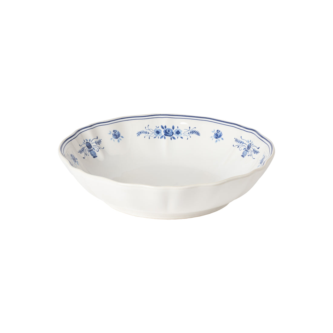 Costa Nova Vila Blue and White Floral Pasta Bowl