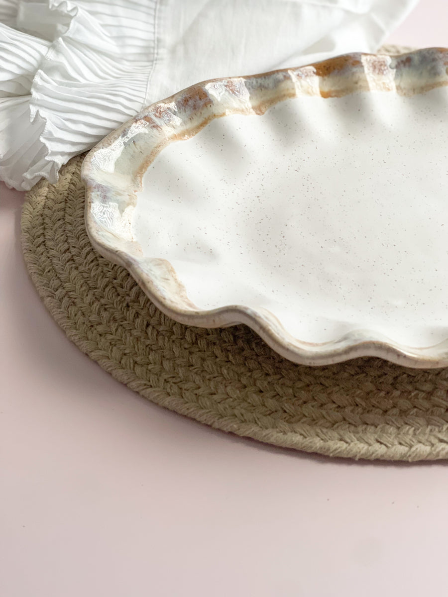 Cottonwood Fluttered Oval Platter