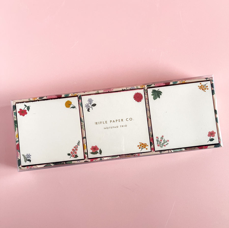 Rifle Paper Co Dahlia Notepad Trio