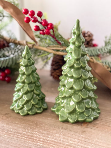 Dark Green Stoneware Tree