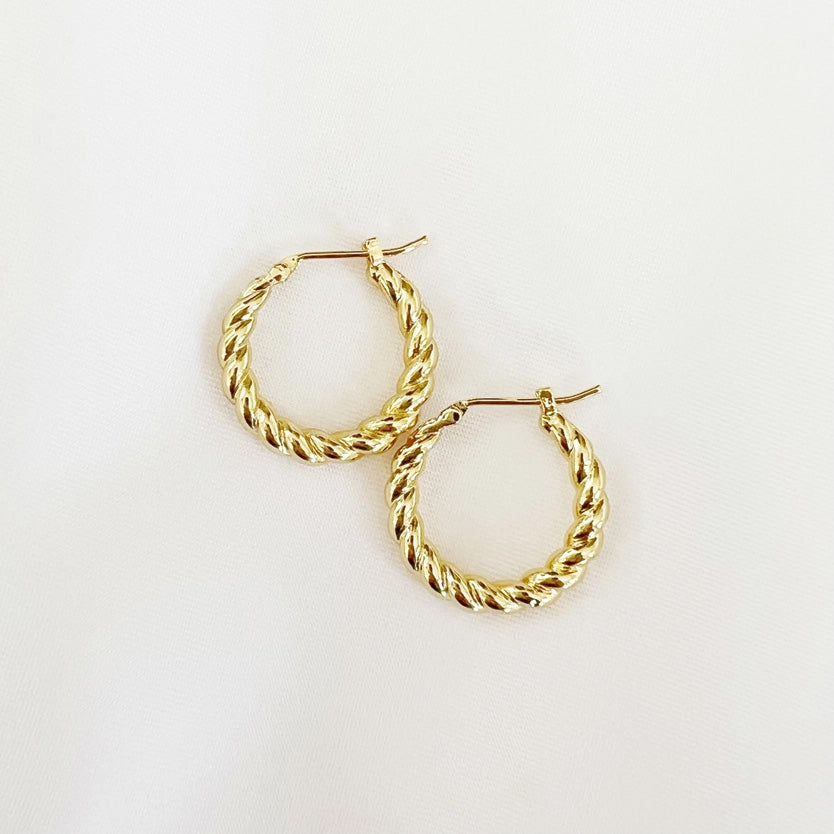 Day Break Gold Filled Hoop Earrings