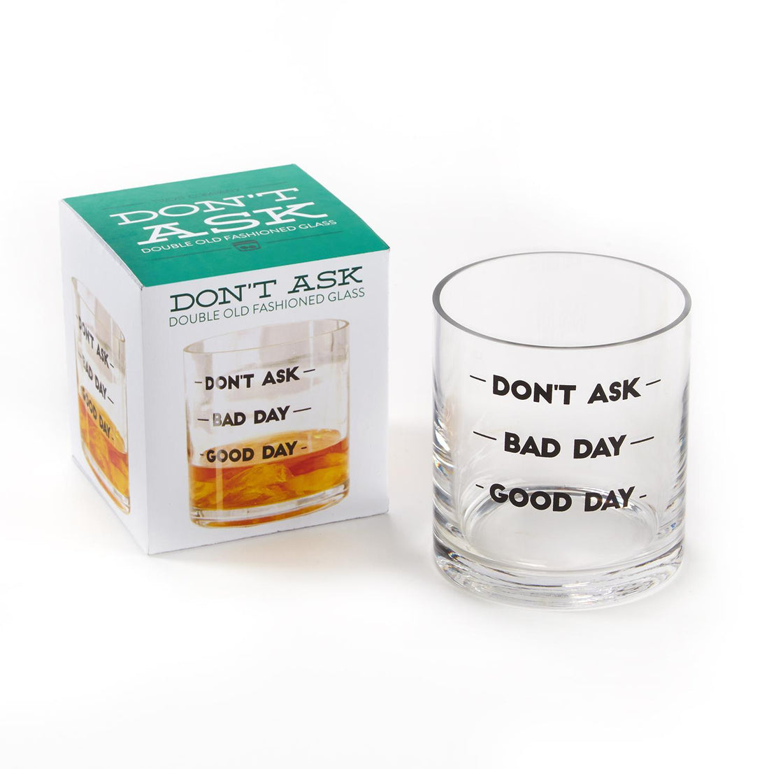 Don't Ask Old Fashioned Glass with Gift Box