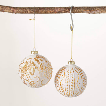 Embossed Glass Ornament