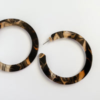 Espresso Acrylic Hoop Earrings