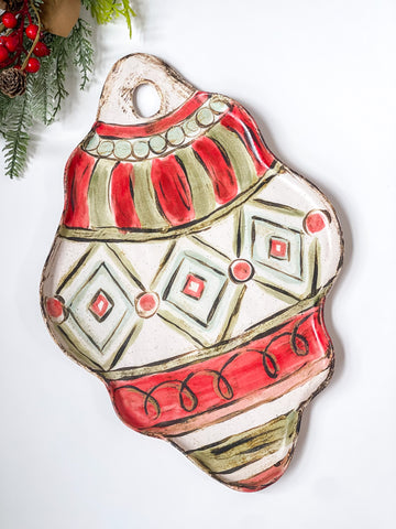 Etta B Christmas Ornament Platter