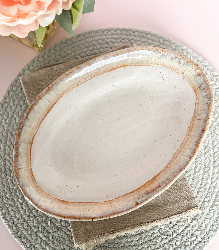 Etta B Cottonwood Small Oval Platter