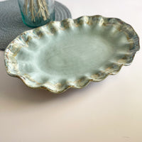 Etta B Fluttered Oval Platter Peaceful