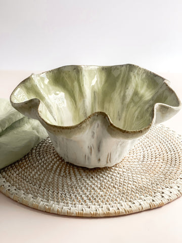 Etta B Matcha Latte Round Fluted Bowl