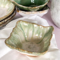 Etta B Matcha Latte Square Snack Bowl