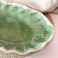 Etta B Matcha Leaf Oval Platter