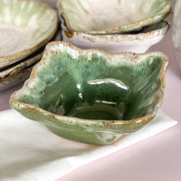 Etta B Matcha Leaf Square Snack Bowl