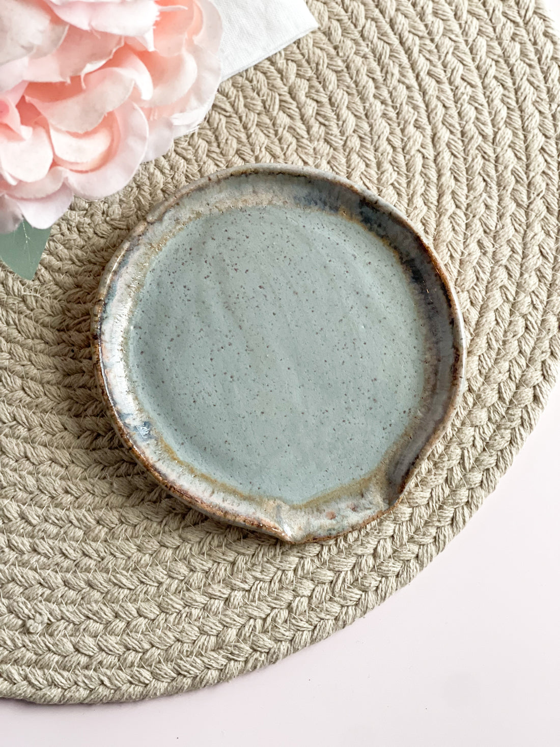 Etta B Peaceful With Lapis Round Spoon Rest