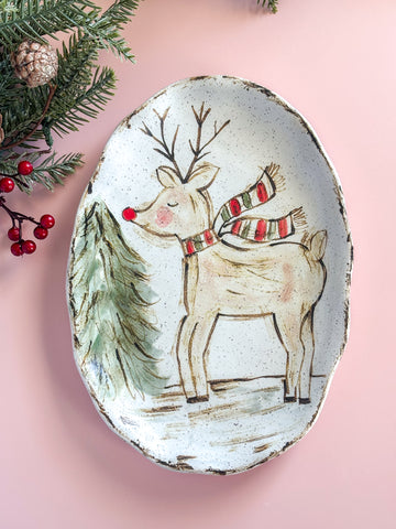 Etta B Pottery Antler Cheer Platter