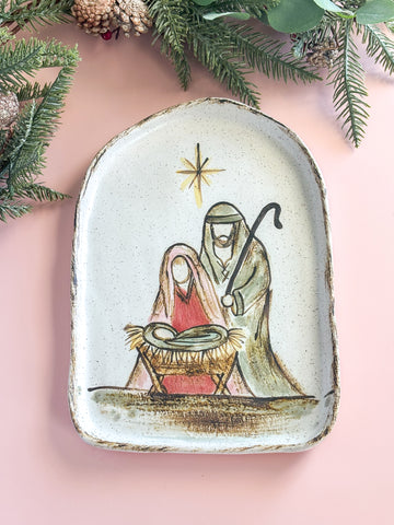Etta B Pottery At The Manger Platter
