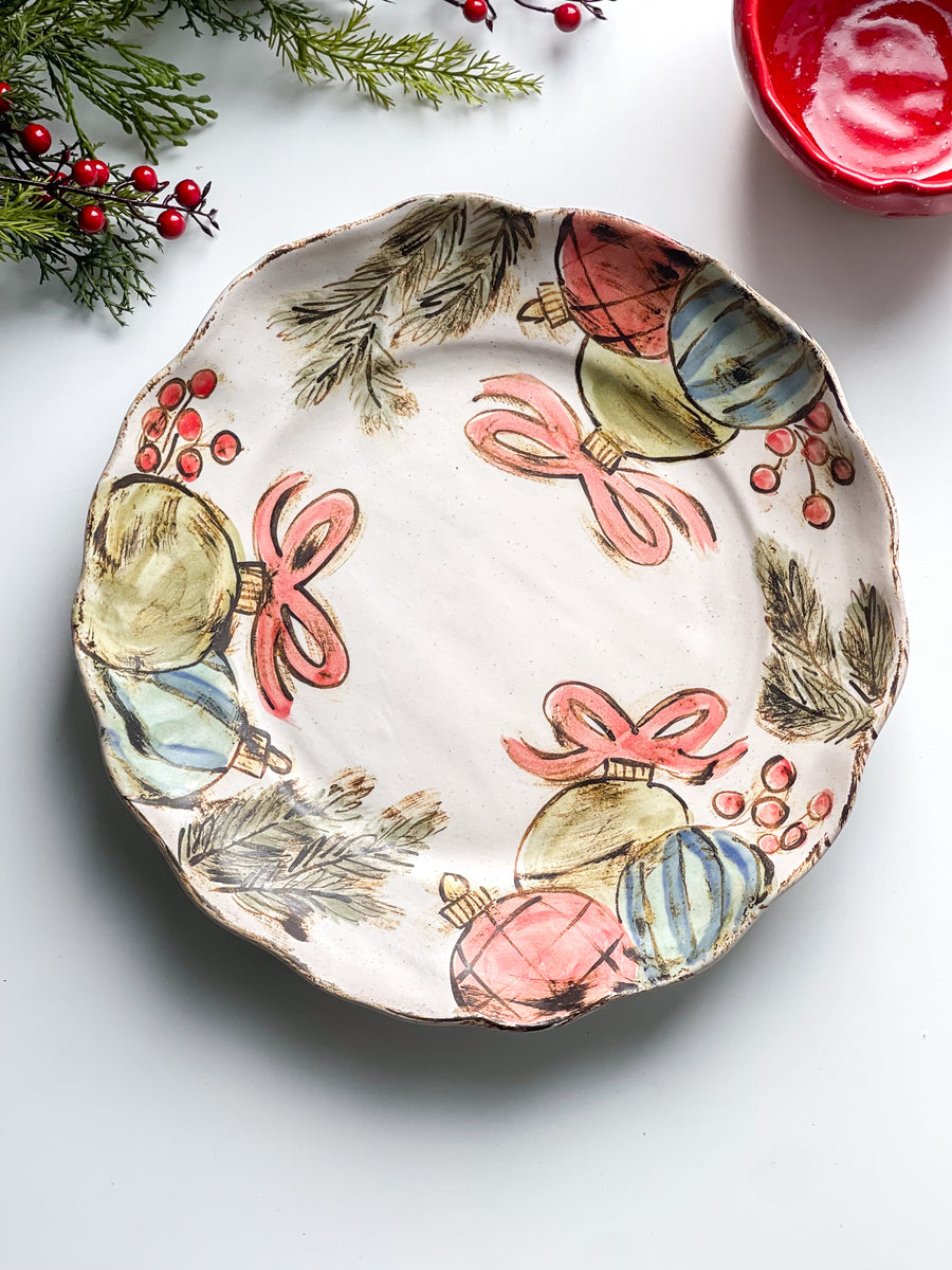 Etta B Pottery Christmas Buffet Platter