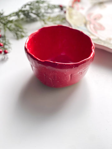 Etta B Pottery Christmas Dip Bowl