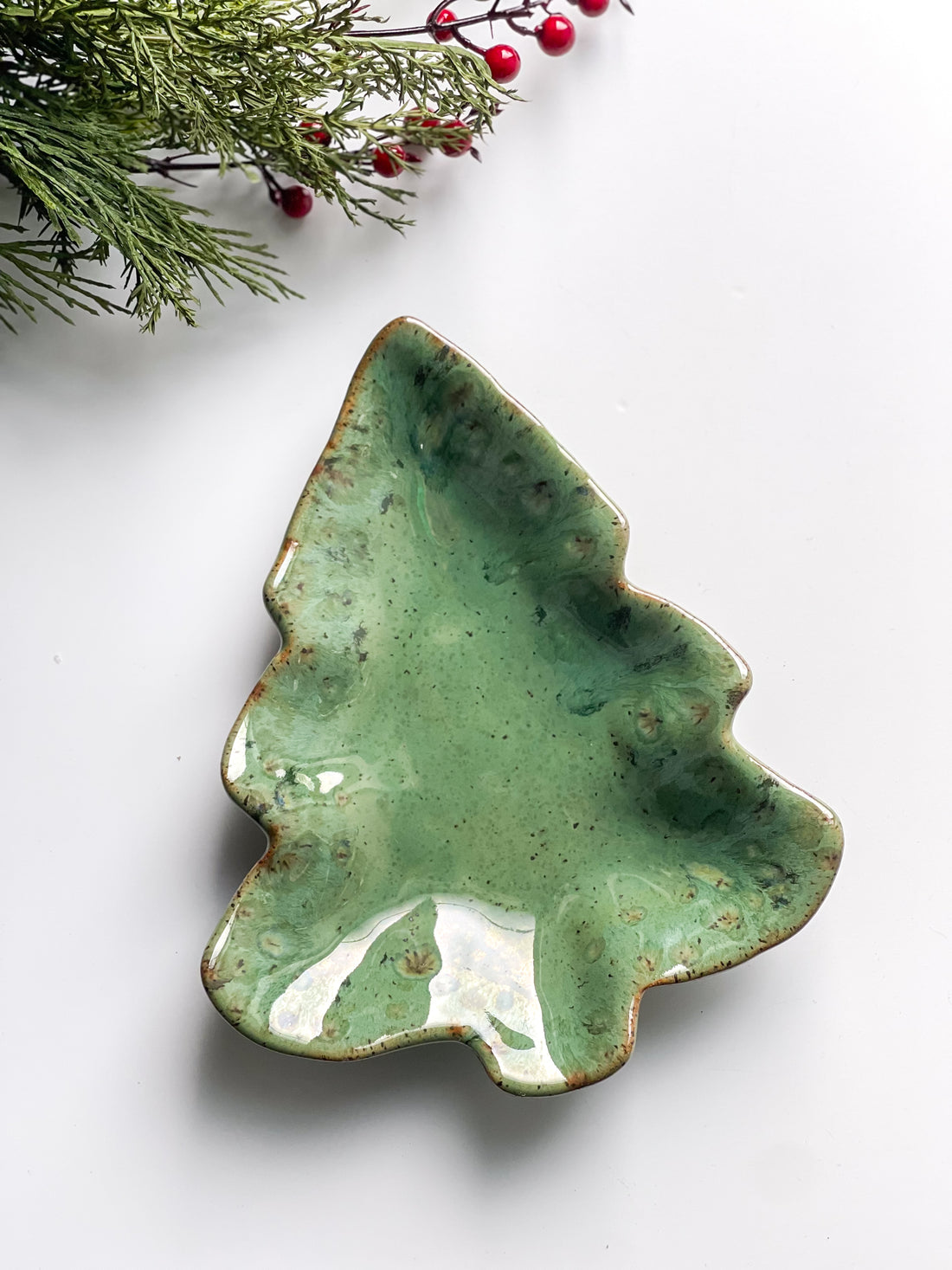 Etta B Pottery Christmas Tree Dish