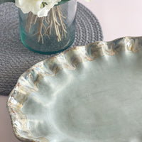 Etta B Pottery Fluttered Oval Platter