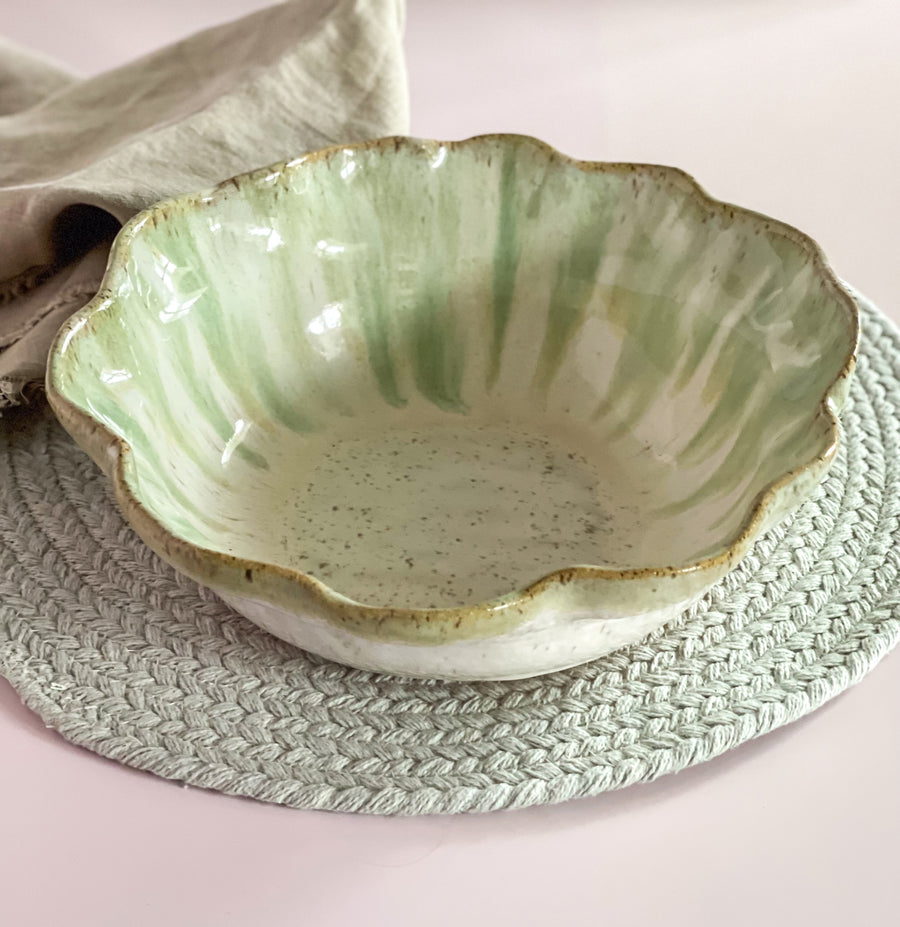 Etta B Pottery Matcha Latte Vegetable Bowl