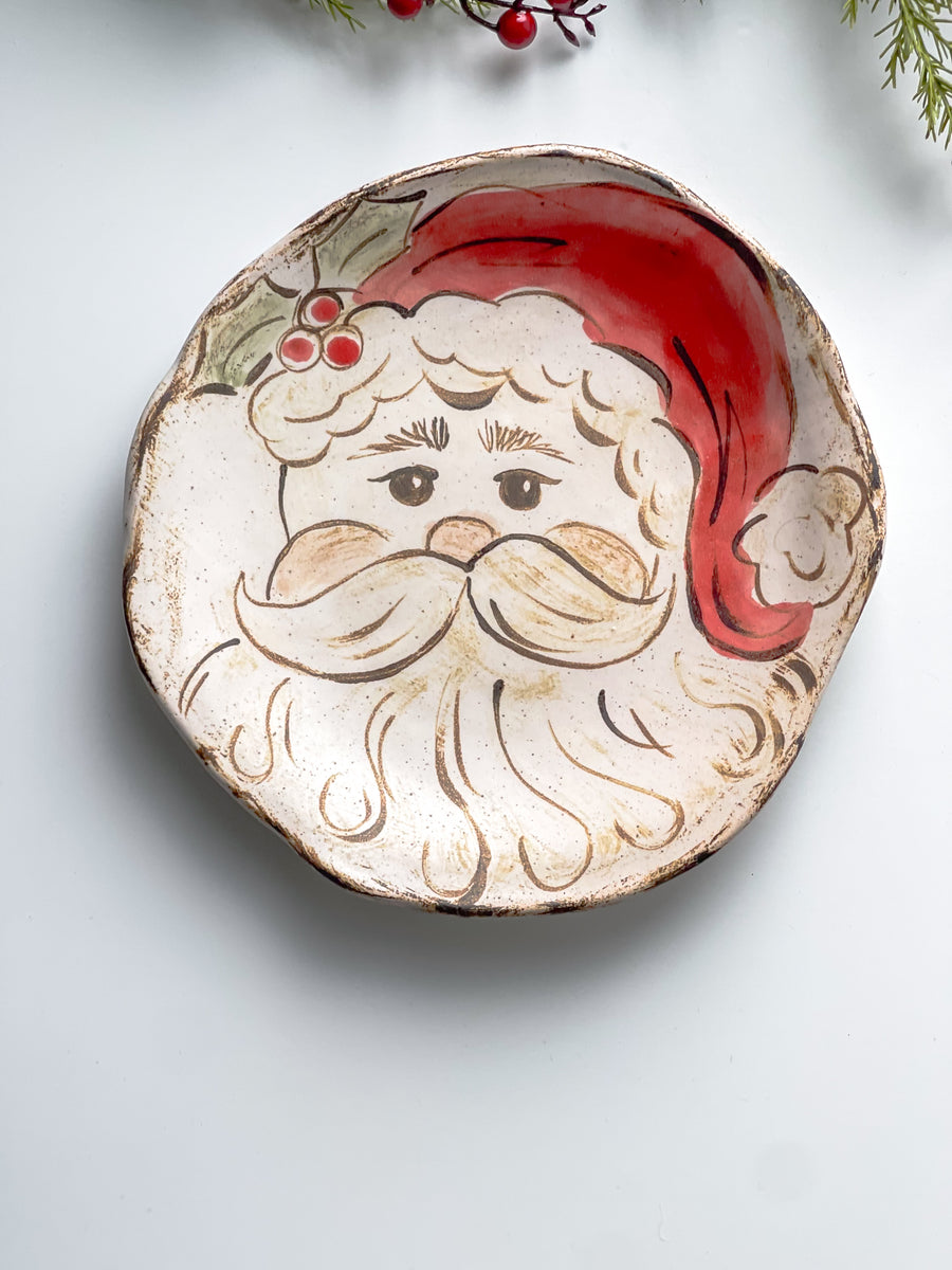 Etta B Pottery Santa Salad Plate