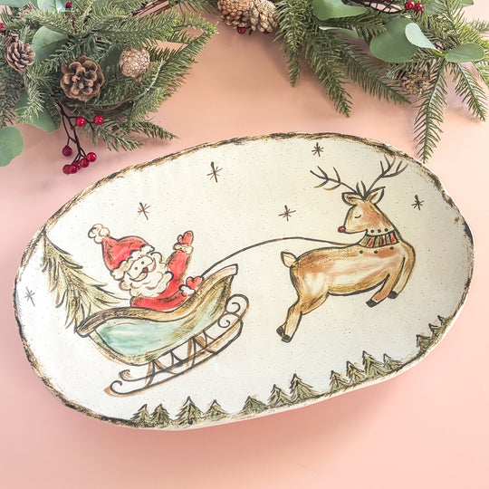 Etta B Pottery Up on the Rooftop Platter