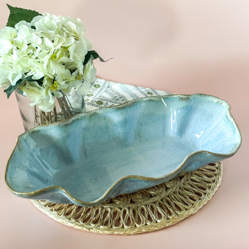 Etta B Pottery Wisteria Centerpiece Dish
