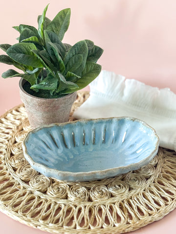 Etta B Pottery Wisteria Crimped Side Dish