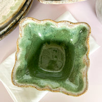 Etta B Square Snack Bowl Matcha Leaf