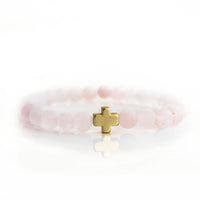 Faith Over Fear Rose Quartz Bracelet