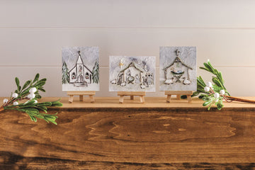 Farmhouse Art With Easel
