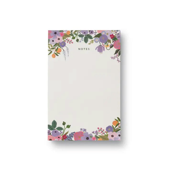 Garden Party Notepad Violet Floral