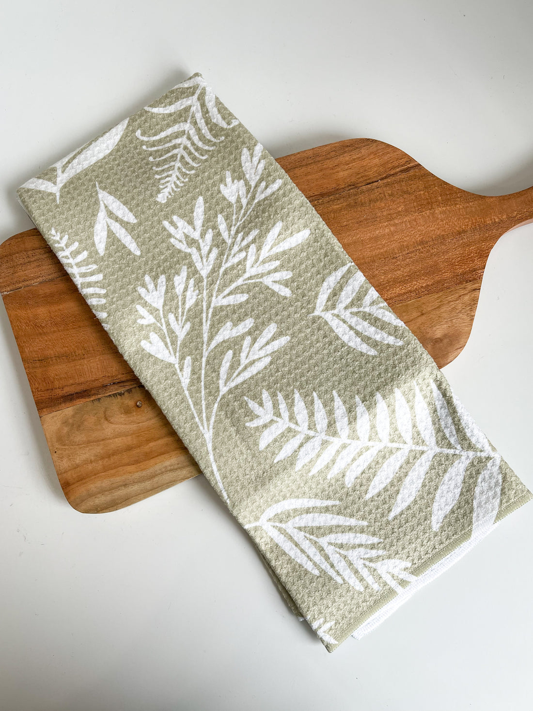 Geometry Olive Kitchen Towel