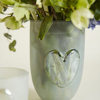 Glass Heart Vase