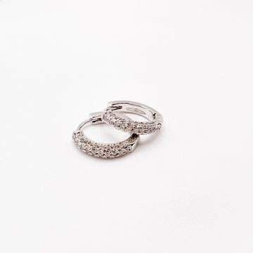 Glisten Pave Hoop Earrings