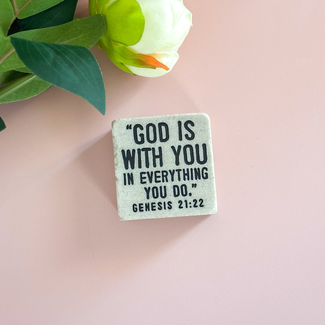 God Is With You Scripture Stone
