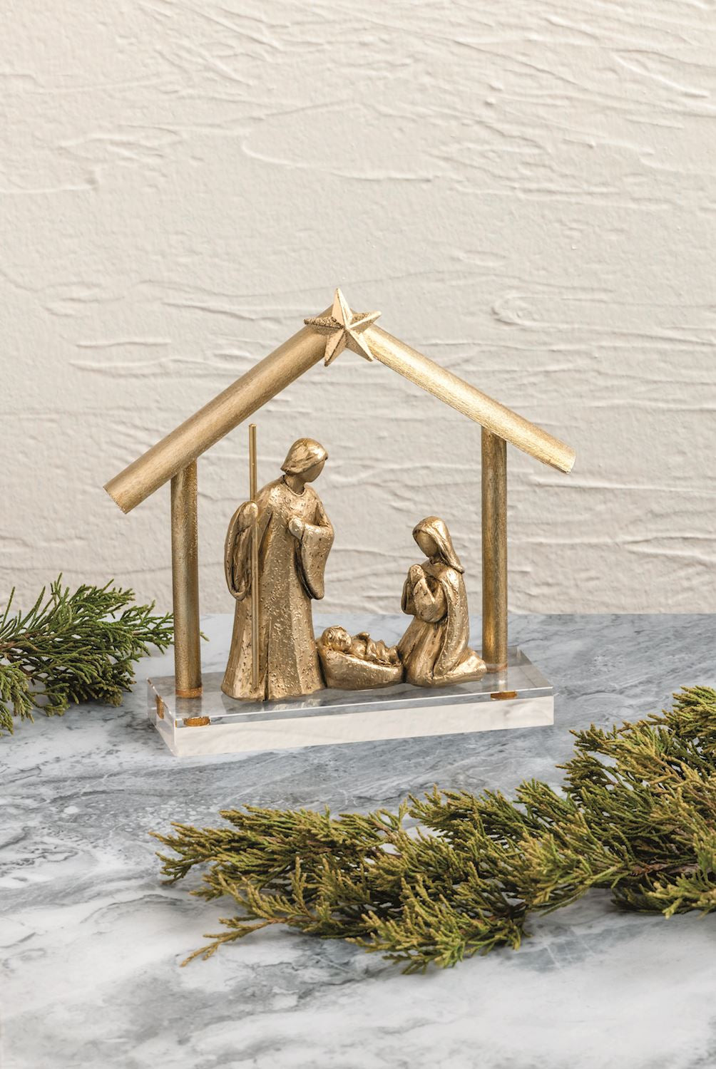 Gold Resin Nativity