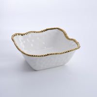 Golden Salerno Large Square Salad Bowl