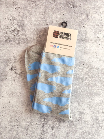 Gray & Blue NC Socks
