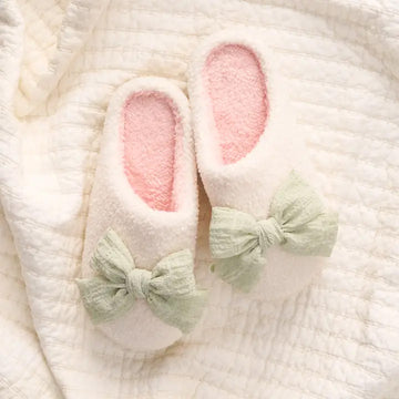 Green Bow Slippers