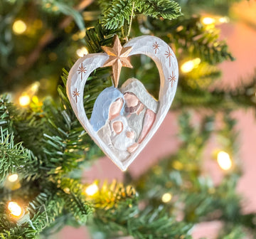Heart Nativity Ornament
