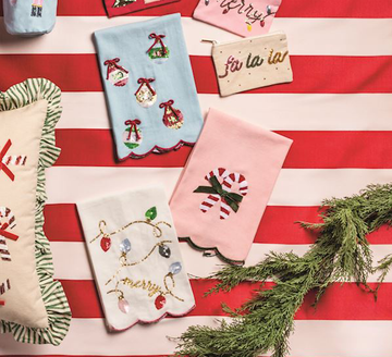 Holiday Sequin Tea Towel